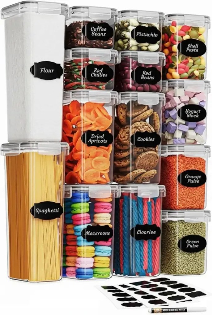 Pronett XJ5903 Ételtároló üvegkészlet 15 db.