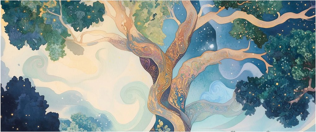 Kép – Kozmikus fa (120x50 cm)