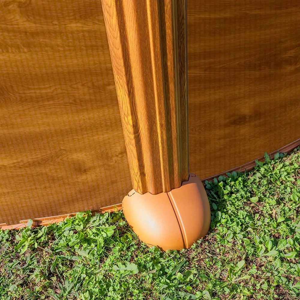 GRE WOOD 730 x 375 x 120 cm ovális merevfalú medence