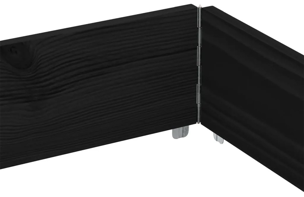 vidaXL fekete tömör fenyőfa kerti növénytartó 150 x 100 cm