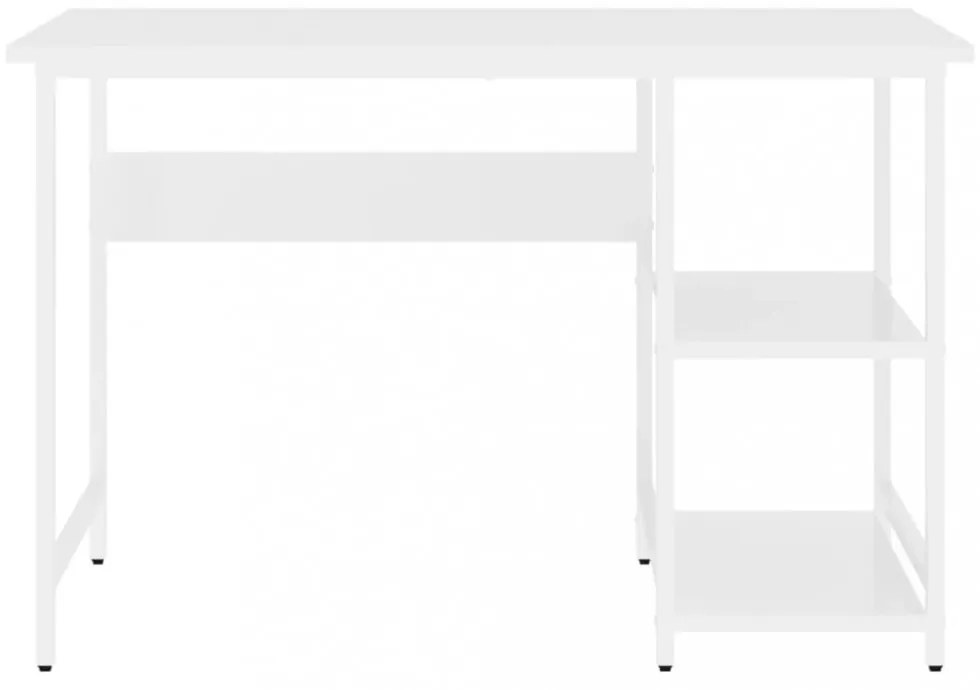 fehér MDF és fém számítógépasztal 105 x 50 x 72 cm