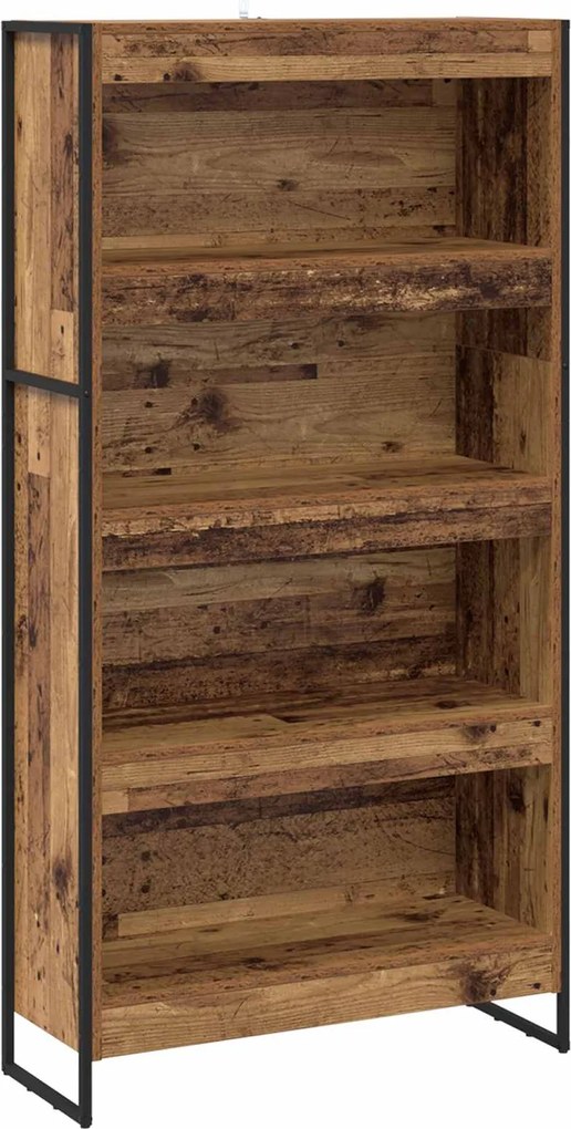vidaXL Könyvespolc 2 pcs Öreg fa 80 x 30 x 155 cm Faanyag