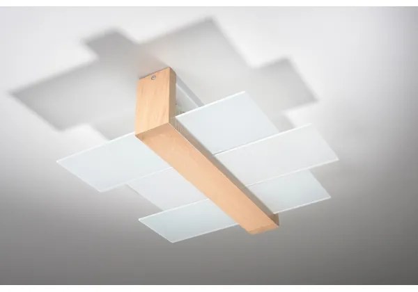 Brilagi - LED mennyezeti lámpa HERA, 2xE27/7,5W/230V, fa kivitel