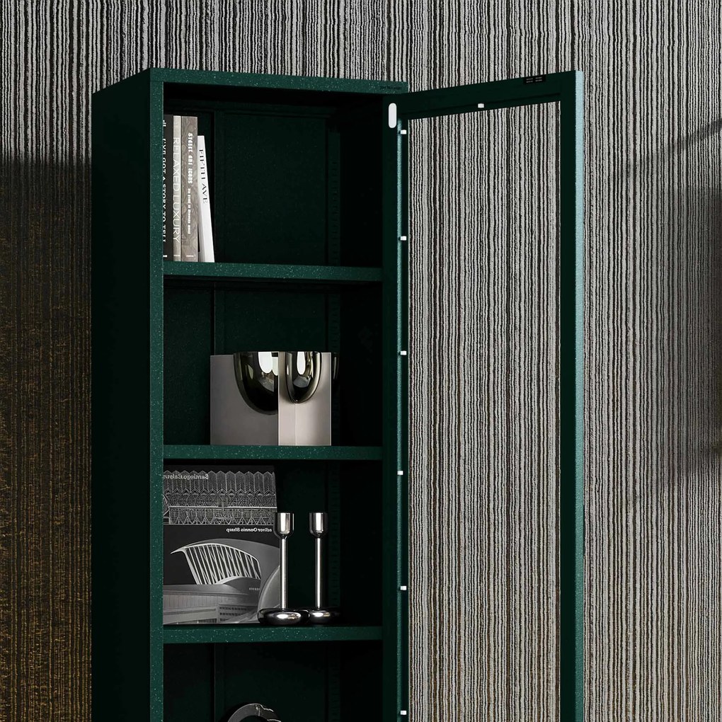 LUIGI vitrin, 500 x 1800 x 350 mm, Modern: palackzöld