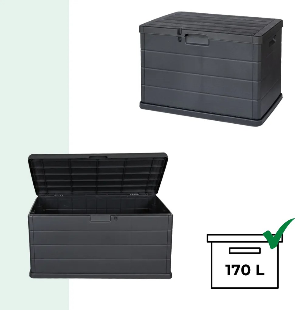 BETA tárolódoboz, 170L, 78x55x52cm, antracit I.P.A.E-Progarden