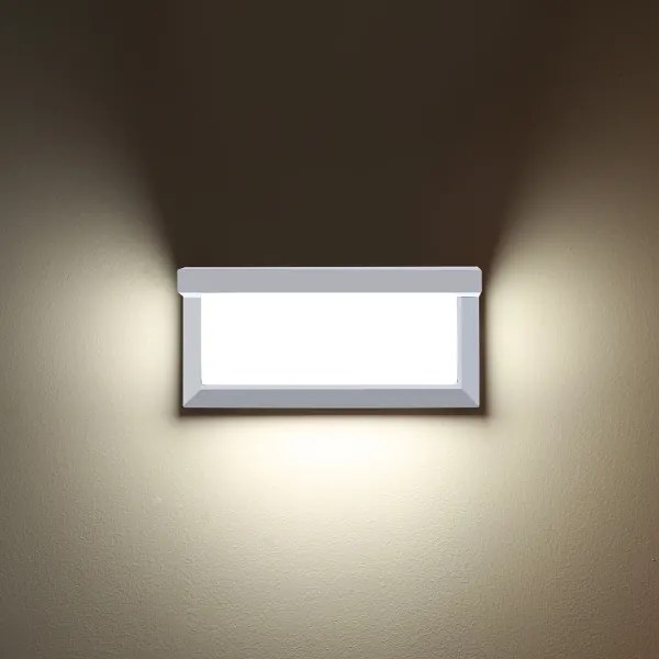Brilagi-LED Kültéri fali lámpa érzékelővel BRICKY LED/12W/230V fehér IP54
