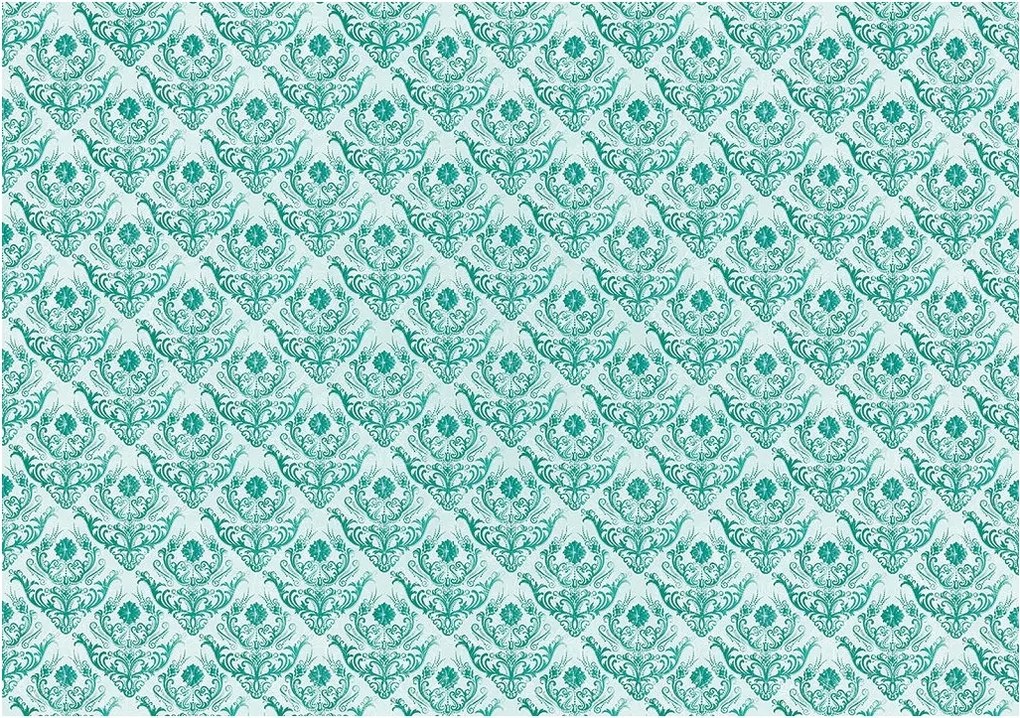 Fotótapéta flizelina Türkiz dísz Elegancia 350x250 virág +ragasztó