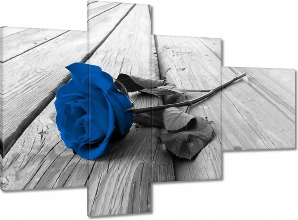 Vászonkép 100x70 Kék rózsa a hídon