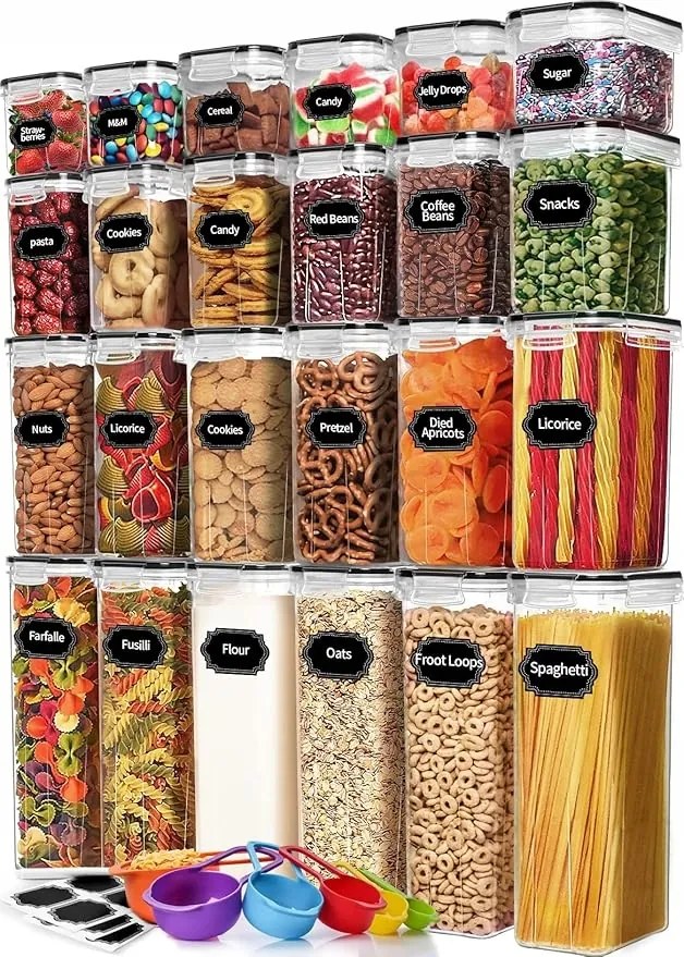 Ételtároló Edények Nagy Konyhai Rendszerező Szett 24 Db-os