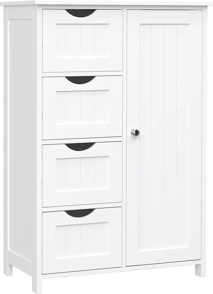 Fürdőszoba Szekrény Komód Fehér Modern, Loft Fiókokkal
