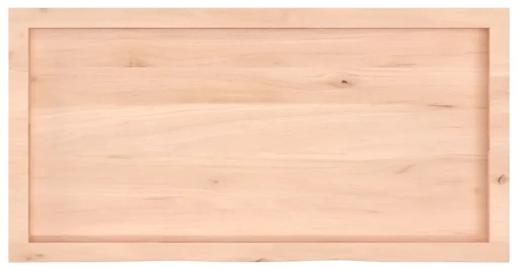 kezeletlen tömör tölgyfa fali polc 100x50x(2-4) cm