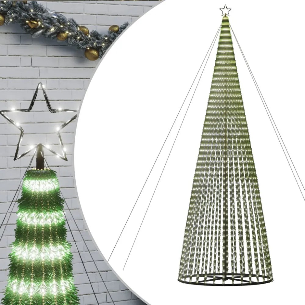 hideg fehér LED karácsonyfa 1544 LED 500 cm