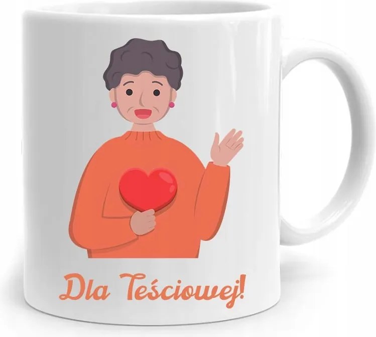 Ajándék Bögre Anyósnak Anyós Szív nyomott mintával