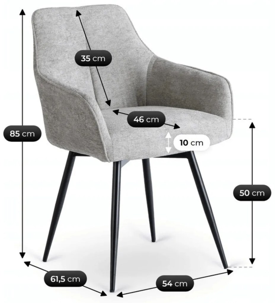 Krzesło PALMA Szare