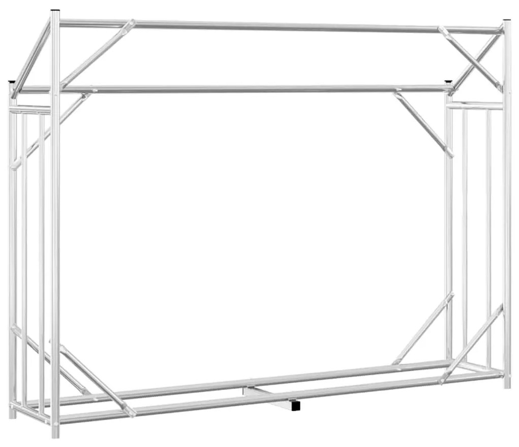 Tűzifa állvány esővédővel 151x40,5x110,5 cm horganyzott acél