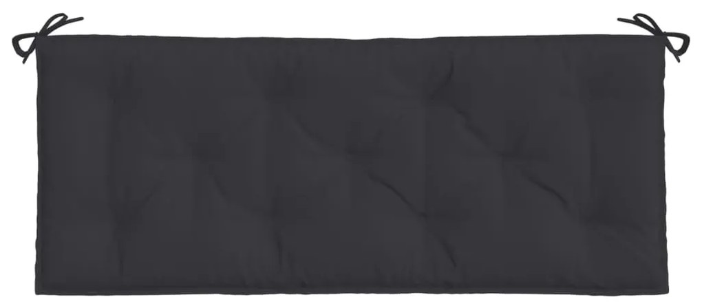 2 db fekete oxford szövet kerti padpárna 120 x 50 x 7 cm