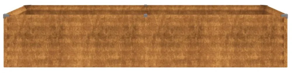 Corten acél kerti magaságyás 194 x 50 x 36 cm