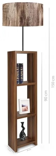 AYD állólámpa 1xE27/40W/230V barna