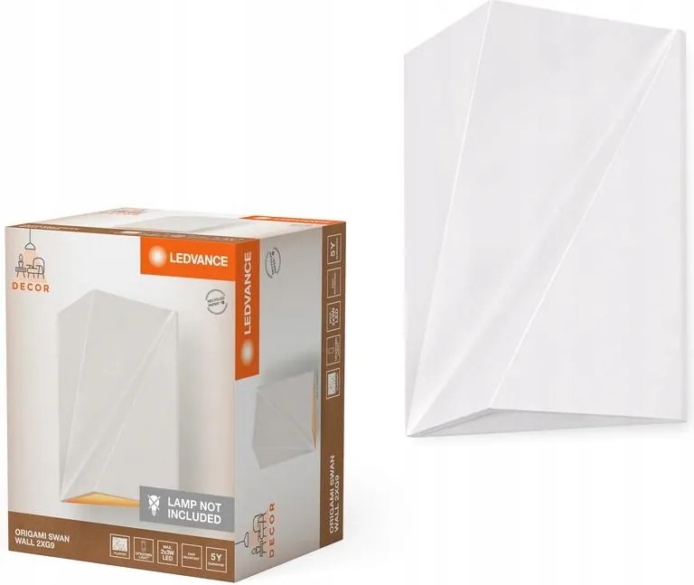 Fali lámpa Dekoratív Falra szerelhető lámpatest G9 Fehér Decor Ledvance