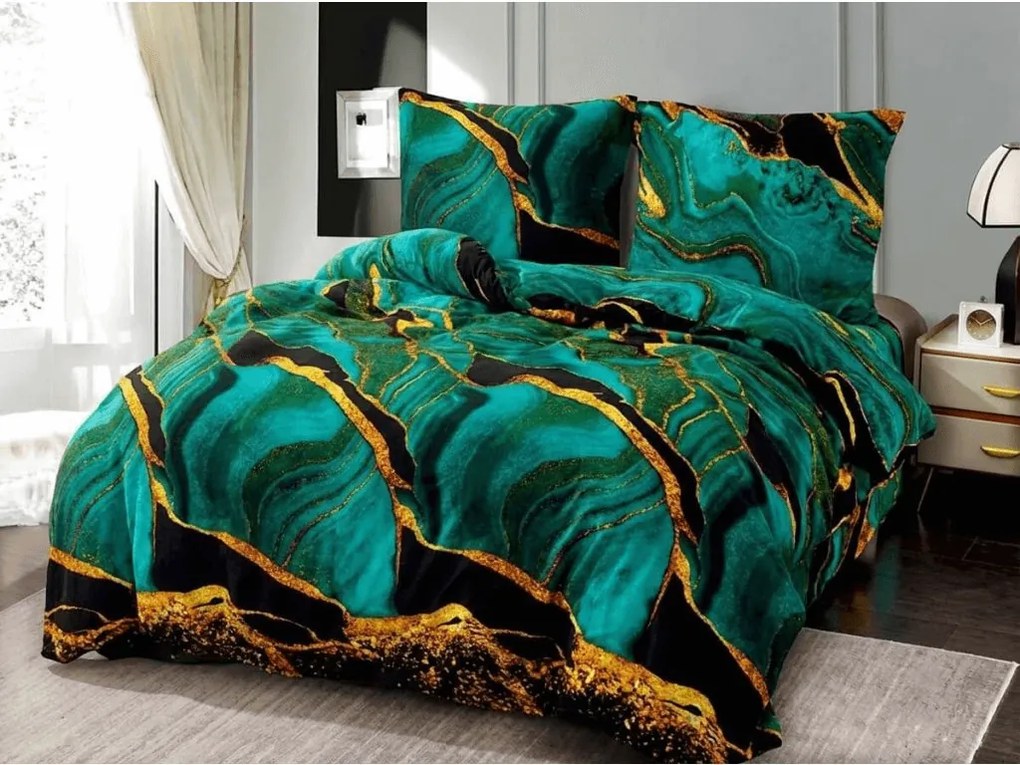 Mikroplüss ágyneműhuzat TARELI türkiz Ágyneműhuzat mérete: 70 x 80 cm | 140 x 200 cm