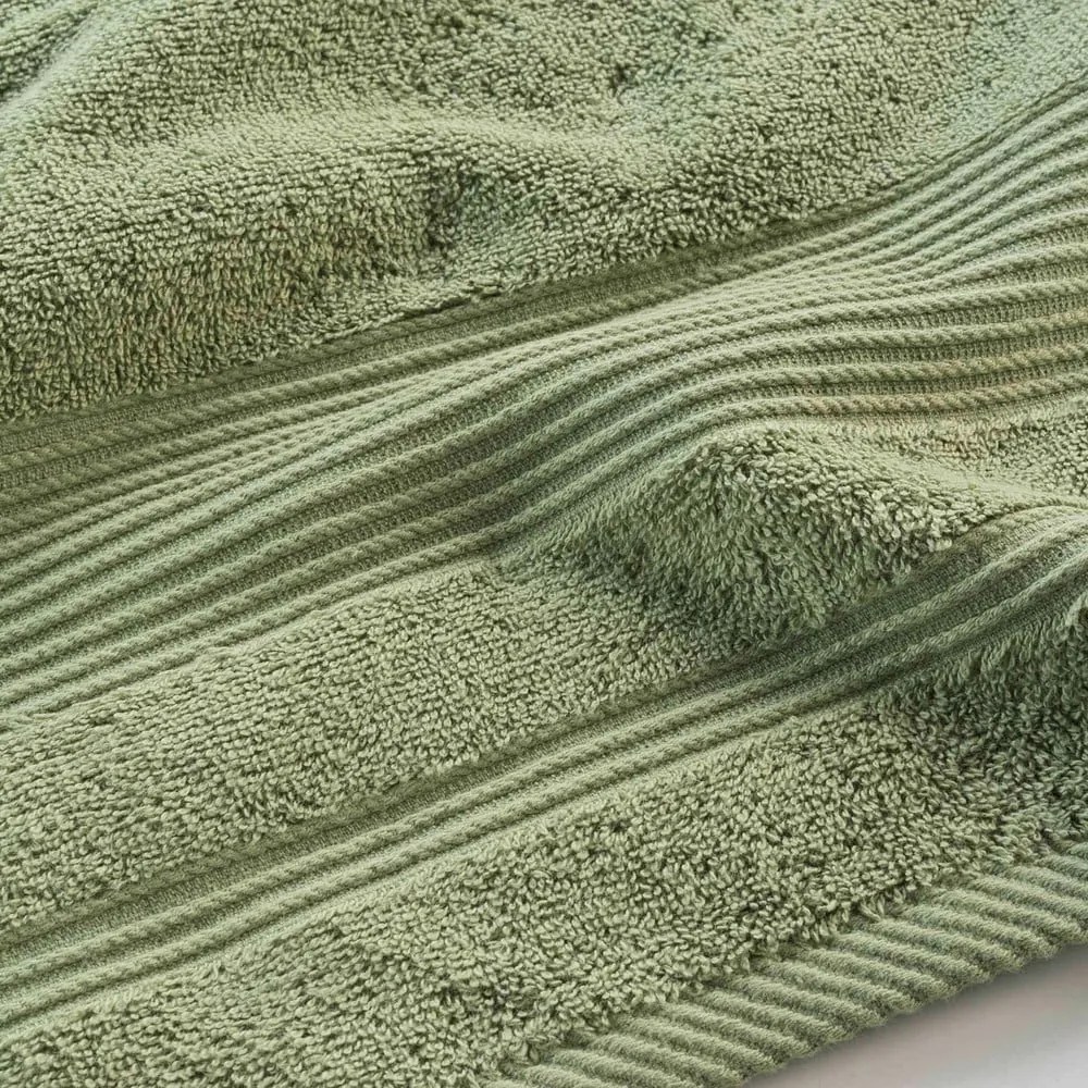 Khaki frottír pamut fürdőlepedő 90x150 cm Tendresse – douceur d'intérieur