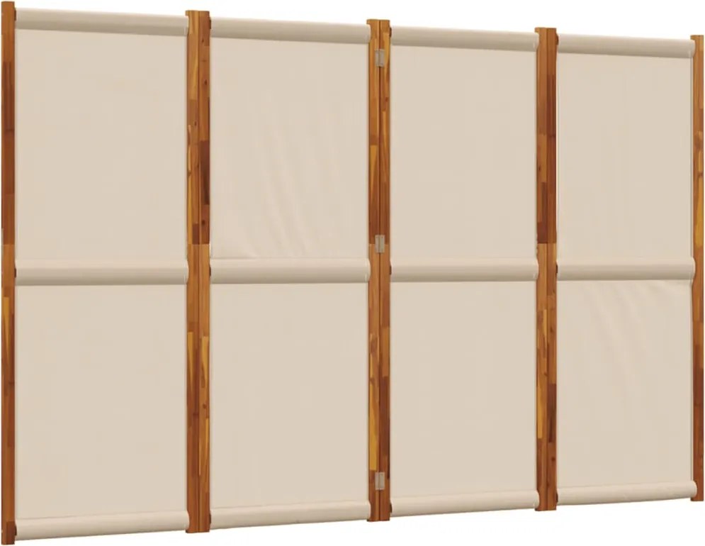 vidaXL 4 paneles tópszínű térelválasztó 280 x 180 cm