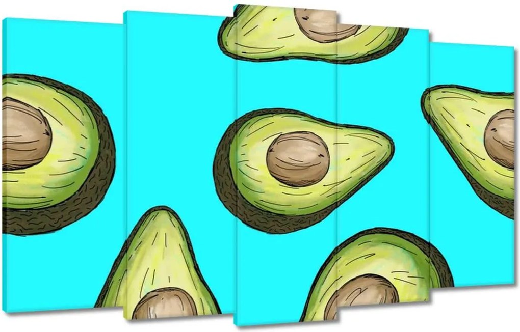 Vászonkép 100x60 Avokádó Gyümölcsök Natu magok