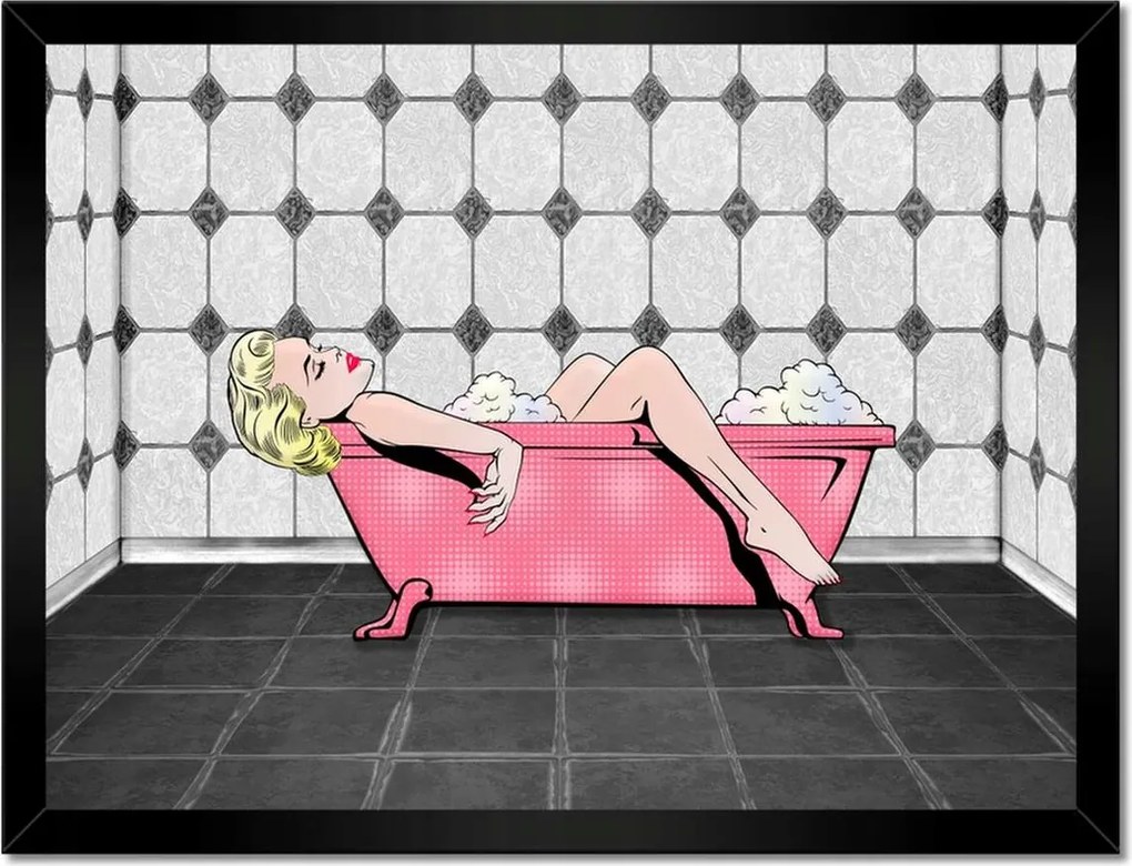 Poszterek keretben 40x30 Marylin Monroe a kádban