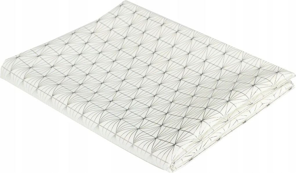 Abrosz 140x250 cm Geometric Dore fehér, Ezüst Geometriai Mintákkal