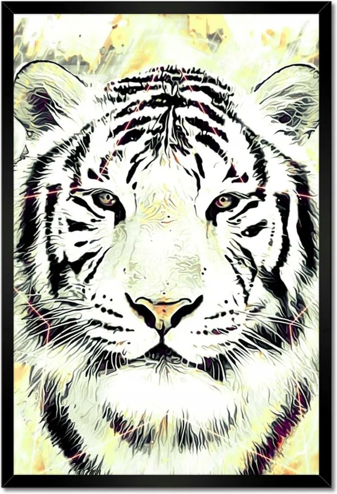 Poszterek keretben 40x60 Tigrisfej