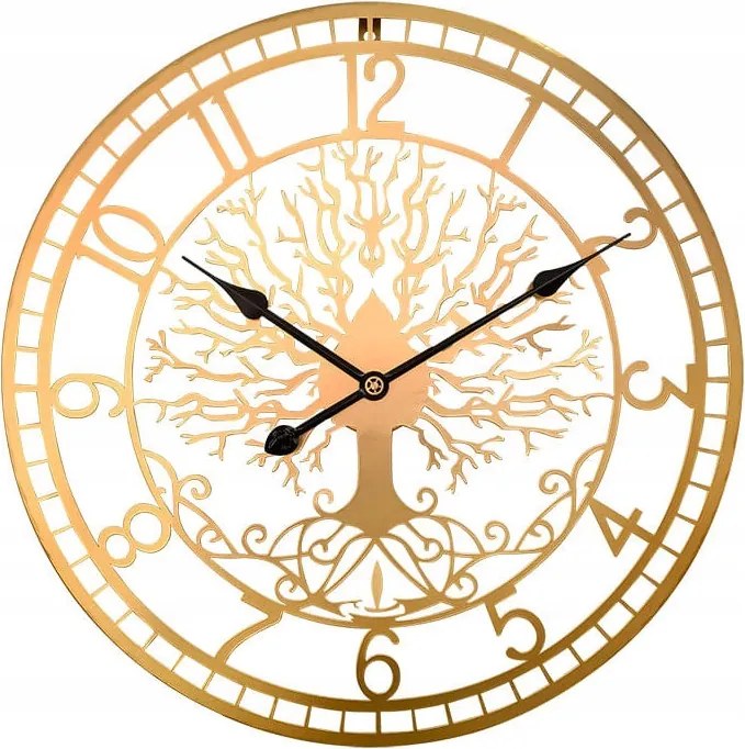 Nagy Arany Fém Falióra Az Élet Fája Mpm E04.5457.80 60 cm