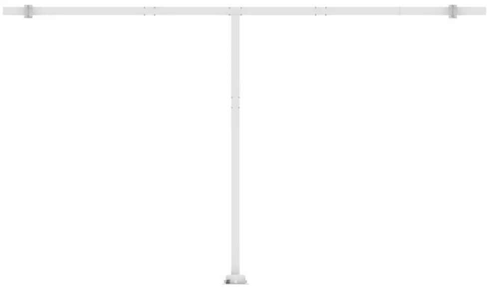 kék és fehér automata póznás napellenző 500 x 350 cm