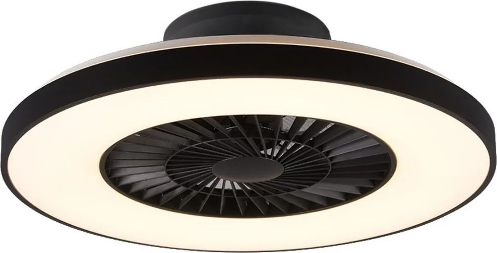 TRIO R62672132 HALMSTAD Ventilátoros lámpa Fekete LED IP20