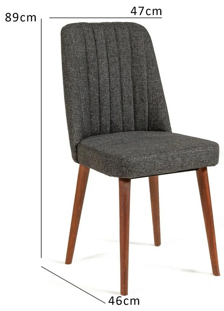 Vina étkezőszék Anthracite és Walnut