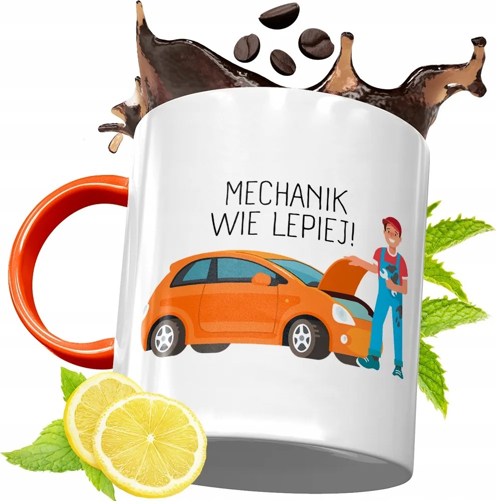 Narancssárga Bögre Szerelőnek Tökéletes Ajándék fényképes nyomtatással