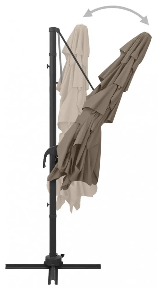 4 szintes tópszínű napernyő alumíniumrúddal 250 x 250 cm