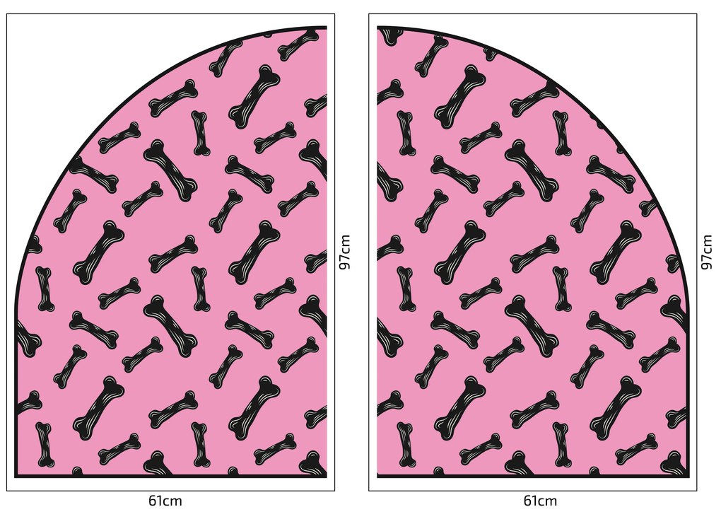 PIPPER. Védő textil falmatrica – Ív – Csontocskák Méret: 120x96cm, Indíték: név nélkül