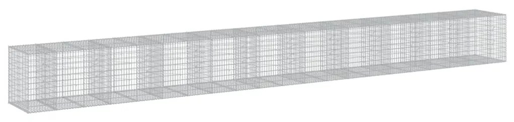 horganyzott vas gabion kosár fedéllel 1050 x 100 x 100 cm