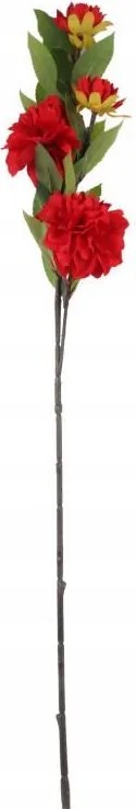 Mesterséges Dália Virág Ág Piros Váza Kiegészítő Dekoráció 93 cm