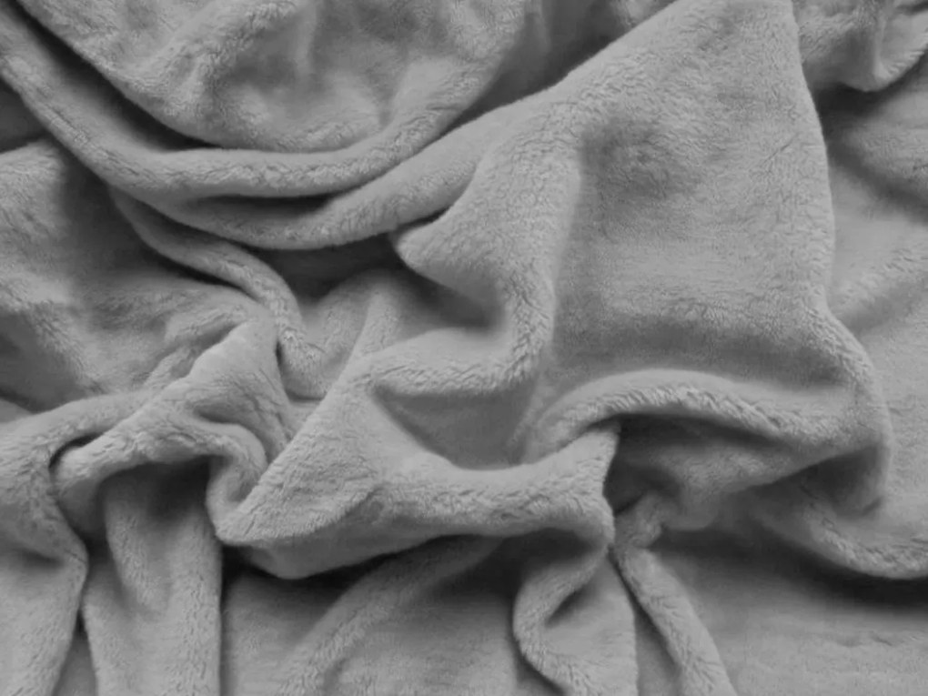 Mikroplüss lepedő SOFT 200x220 cm világosszürke