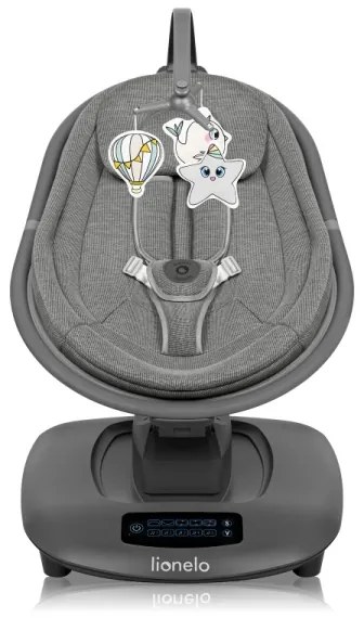 Lionelo - BLOSSOM zenélő babahinta beton szürke + távirányító