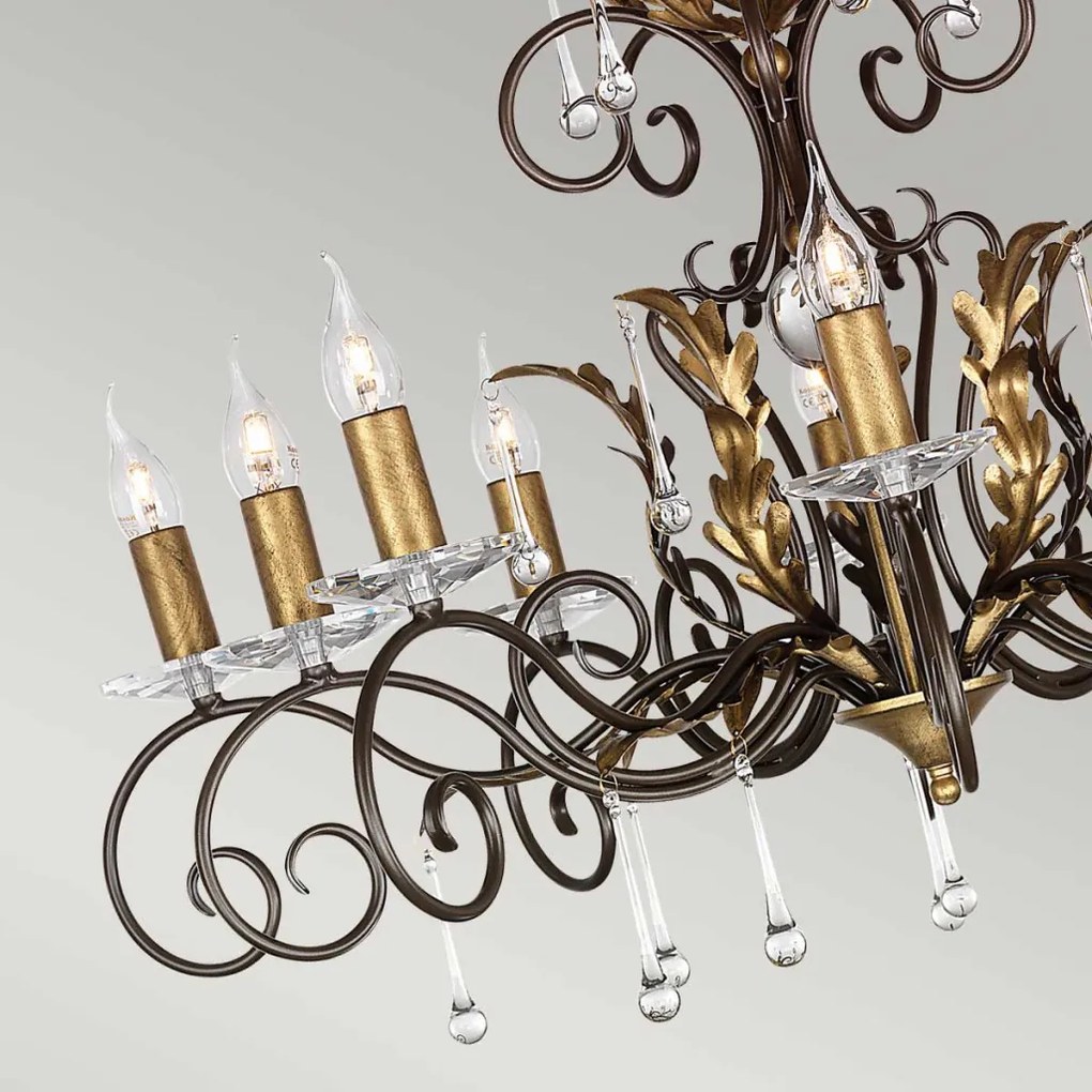 Elstead Lighting AMARILLI AML10-BRONZE Csillár 10x60W/E14