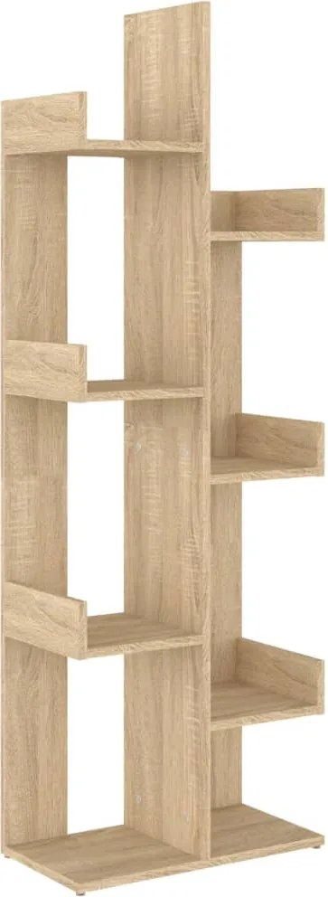 vidaXL sonoma tölgy színű szerelt fa könyvszekrény 48 x 25,5 x 140 cm