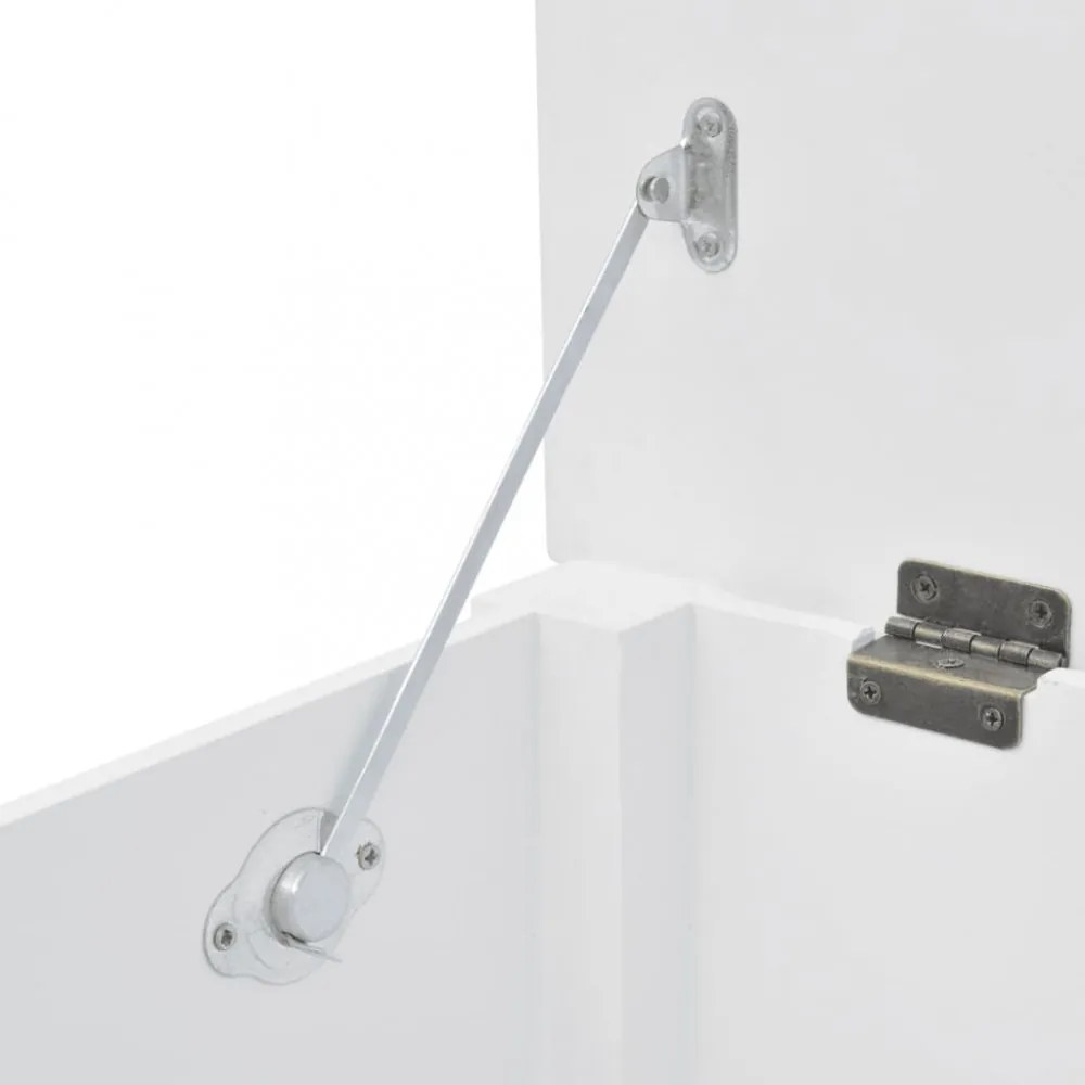 vidaXL Fehér MDF barokk stílusú tároló láda