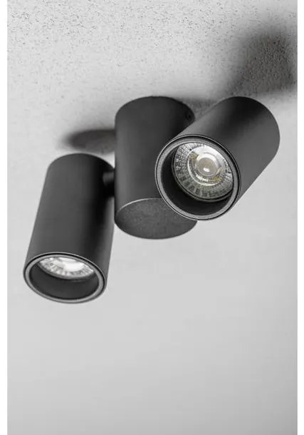 Lámpa Mennyezeti lámpatest LUPO, aluminium, 17.5x5.6x11.5, IP20, 2*GU10, max. 50W, kör, fekete