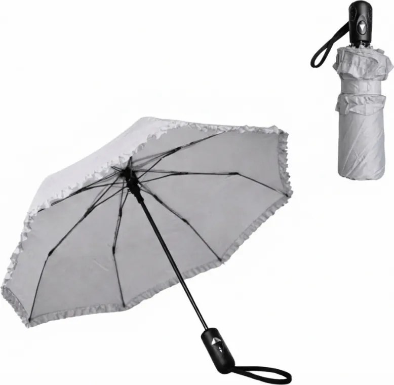 Összecsukható esernyő NORVIA ⌀ 95 cm, világosszürke