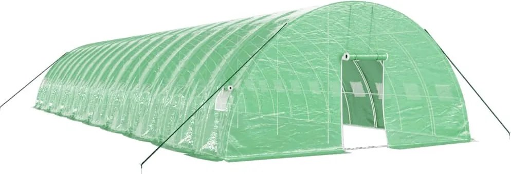 vidaXL zöld acélvázas melegház 108 m² 18 x 6 x 2,85 m