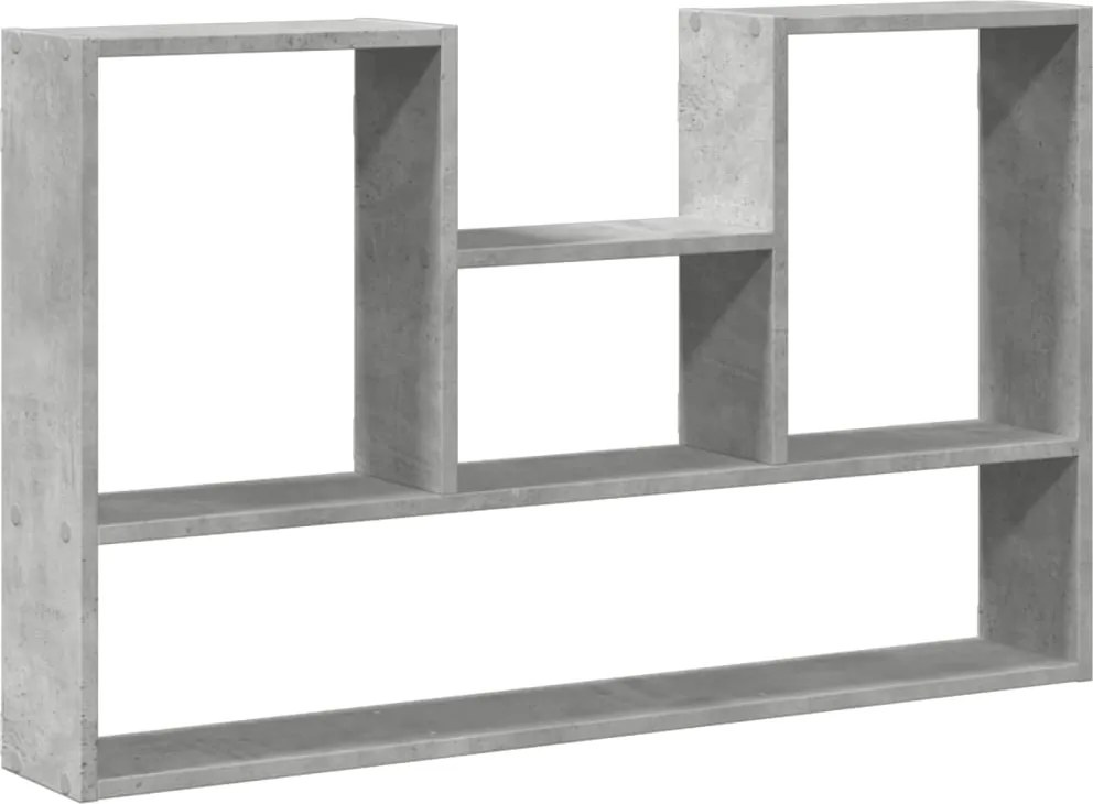 vidaXL betonszürke szerelt fa fali polc 99 x 15 x 60 cm