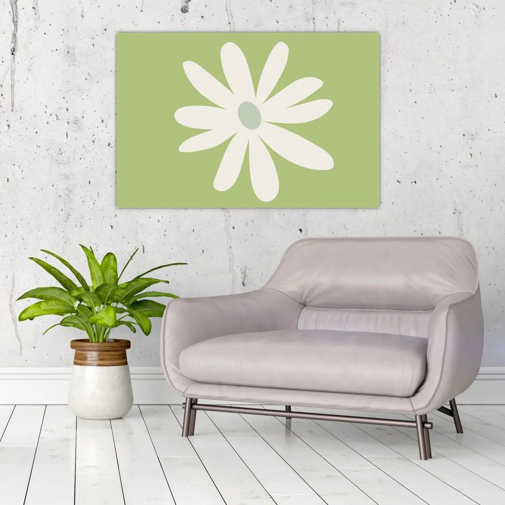 Kép - Hippik, zöld virágok N⁰2 (90x60 cm)