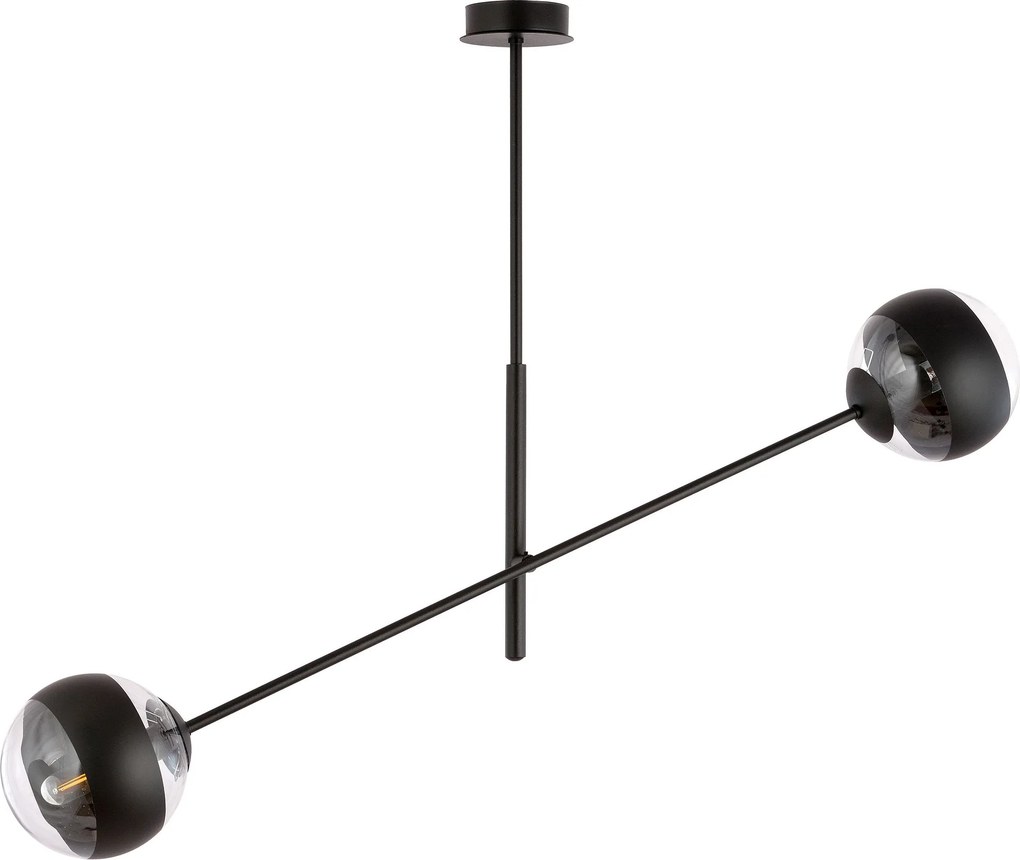 Emibig modern függeszték linear fekete átlátszó emi1168/2
